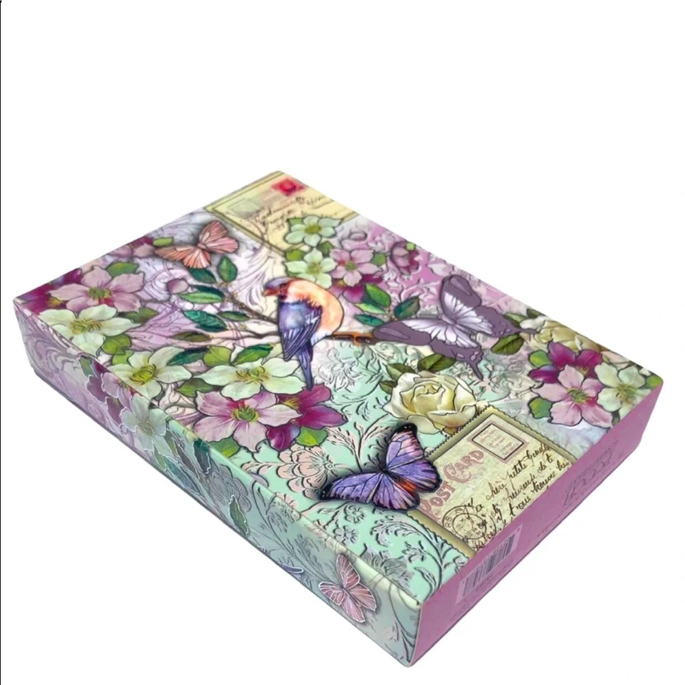 Pooch & Sweetheart Lavender Floral Bird Embellished *Pouch (73747P)